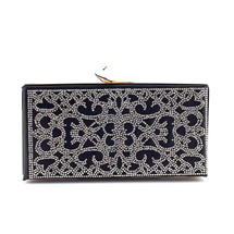 MATMAZEL BLACK SINGLE-SIDE PRINTED CLUTCH